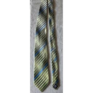 Van Heisen 100% Silk  57" Neck Tie 3.5" Wide Green Blue